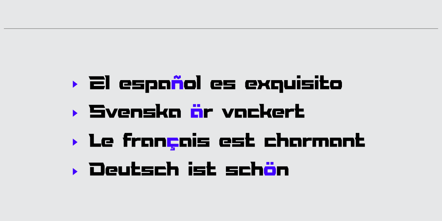 Beispiel einer Delivery Regular-Schriftart